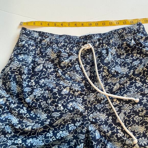 J. McLaughlin Swim Trunks Mens XL Navy Paisley Floral Swimming Board Shorts - Picture 6 of 8